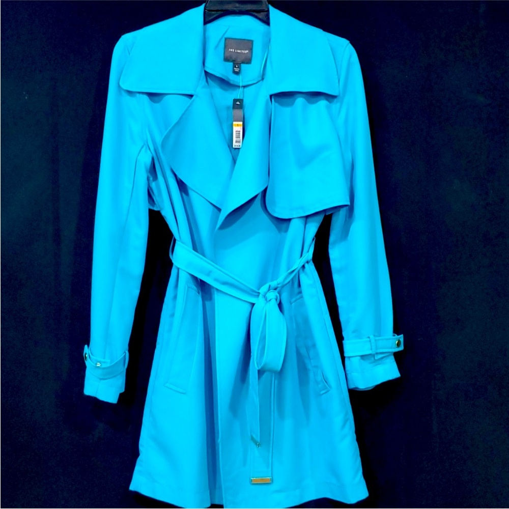 The Limited women’s Sz SM Dress/ Trench Coat style Aqua Blue.  Dressy or casual